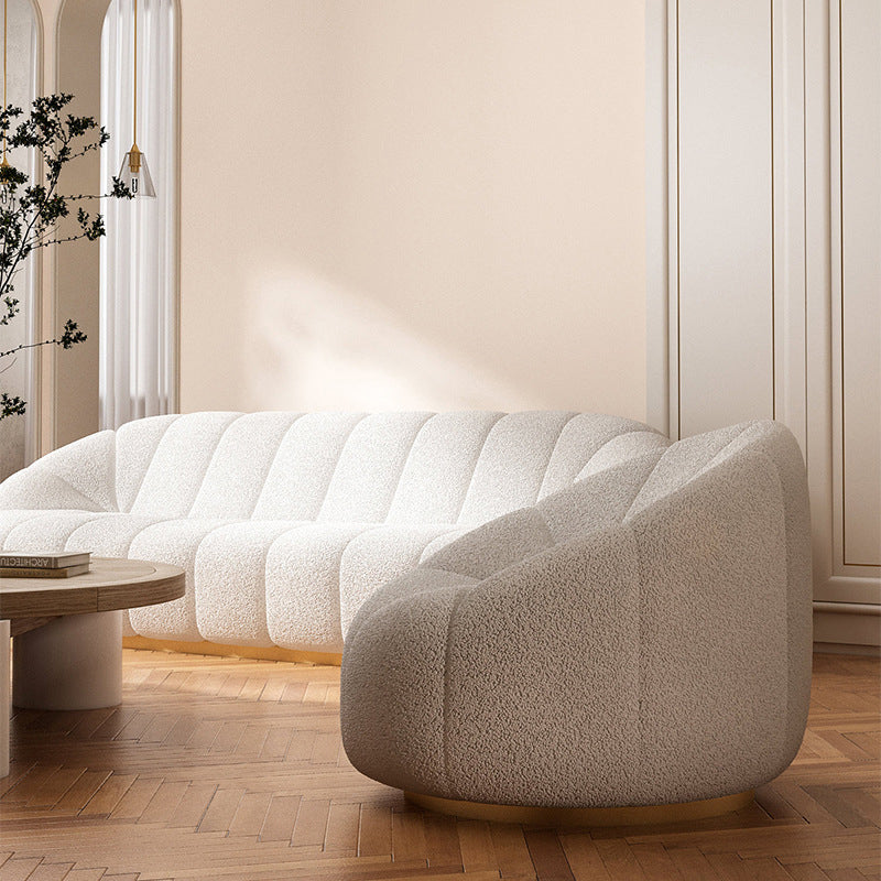 Contemporary Fabric Standard Sofa, Sloped Arm Tight Back Seating