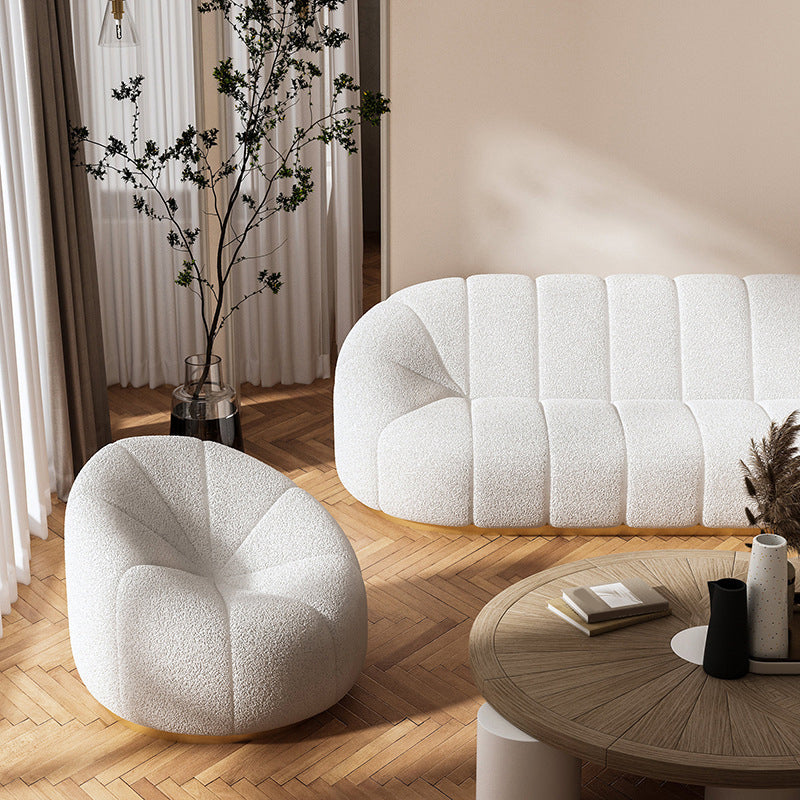 Contemporary Fabric Standard Sofa, Sloped Arm Tight Back Seating