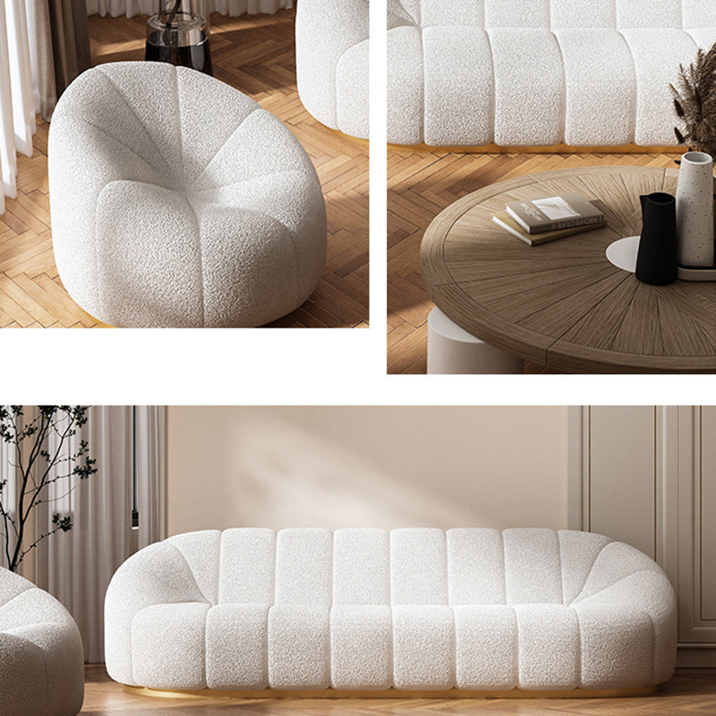 Contemporary Fabric Standard Sofa, Sloped Arm Tight Back Seating