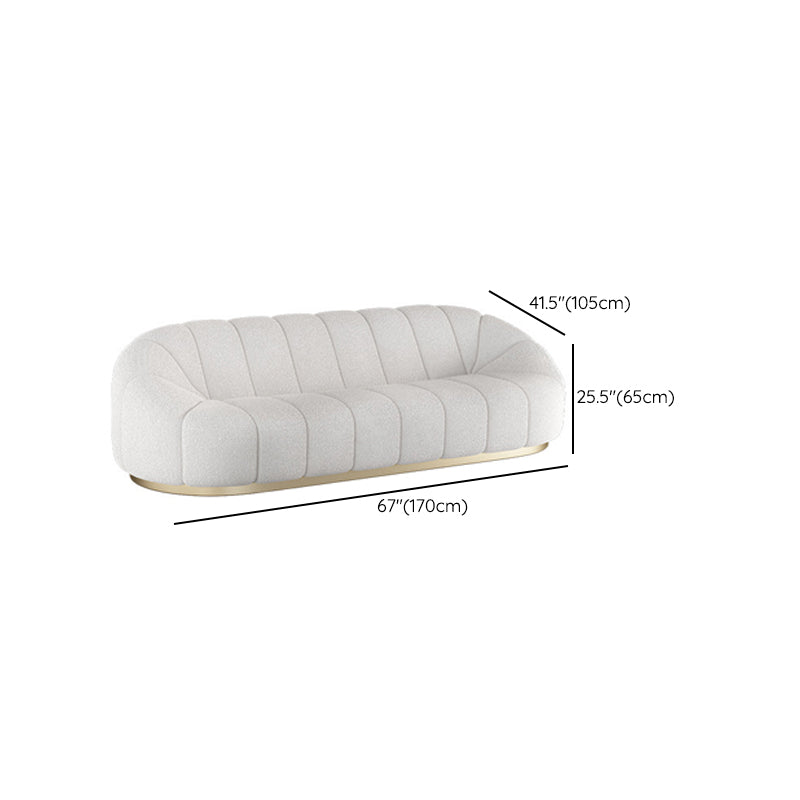 Contemporary Fabric Standard Sofa, Sloped Arm Tight Back Seating
