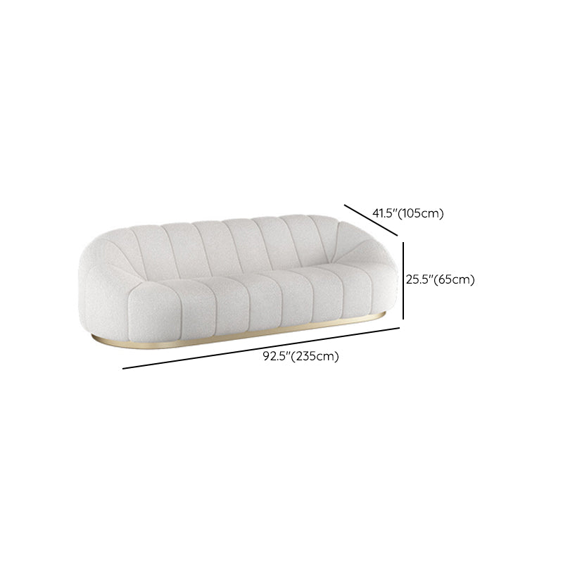Contemporary Fabric Standard Sofa, Sloped Arm Tight Back Seating