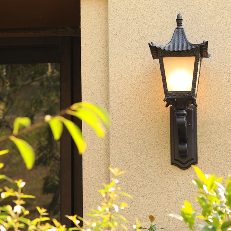 Black 1 Bulb Wall Mount Light Fixture Country Aluminum Yellow Crane Tower Shape Wall Lamp Sconce