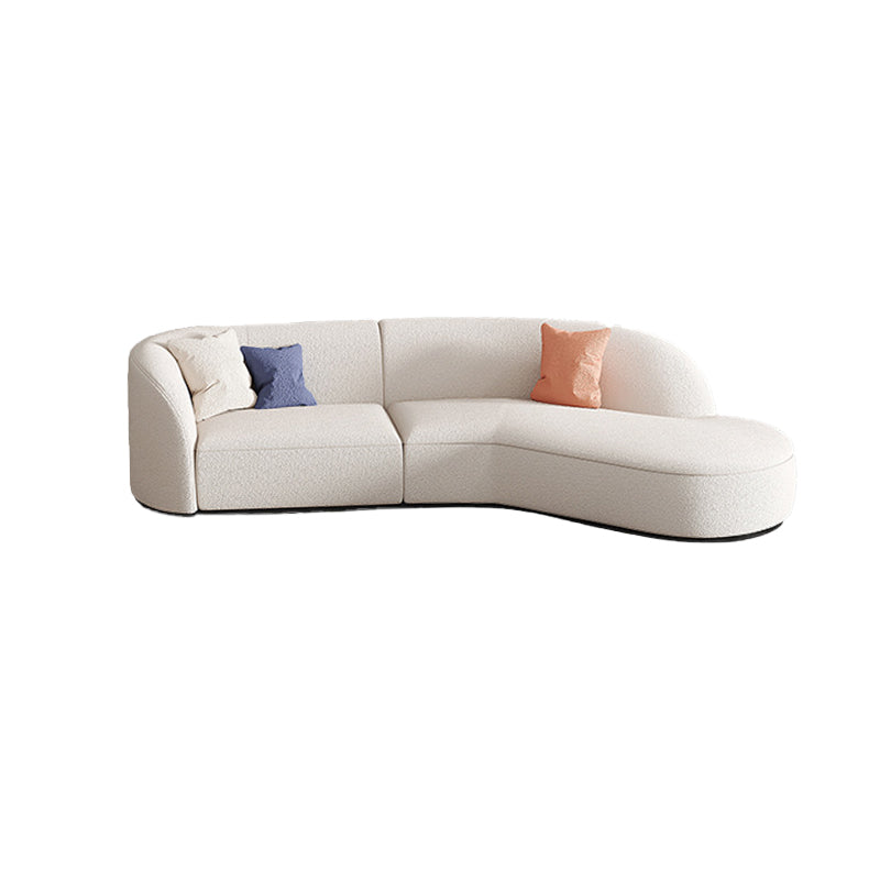 Contemporary Fabric/Faux Leather Seating Tight Back Sofa for Living Room