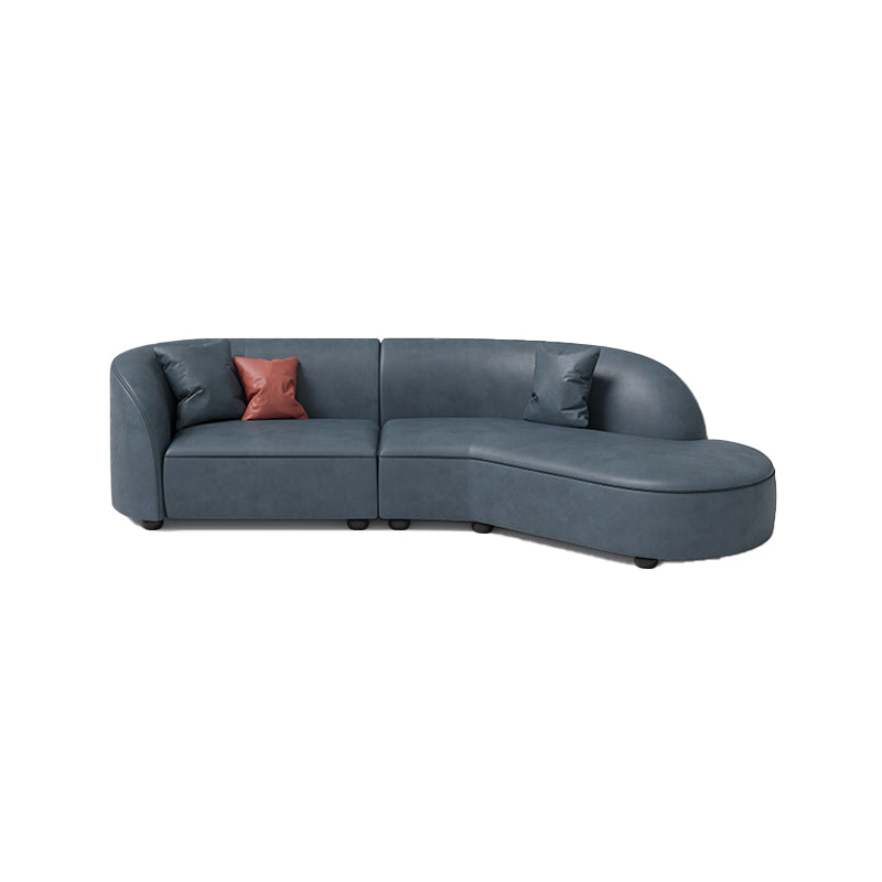 Contemporary Fabric/Faux Leather Seating Tight Back Sofa for Living Room