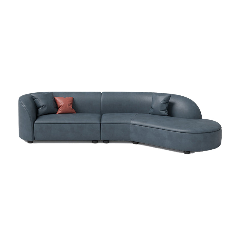 Contemporary Fabric/Faux Leather Seating Tight Back Sofa for Living Room
