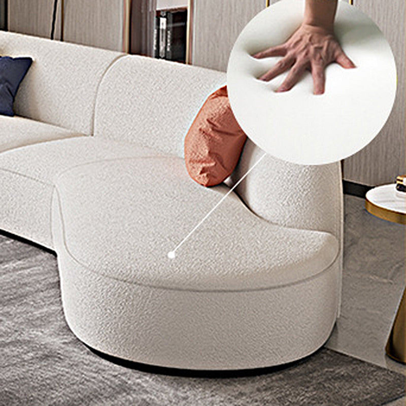Contemporary Fabric/Faux Leather Seating Tight Back Sofa for Living Room