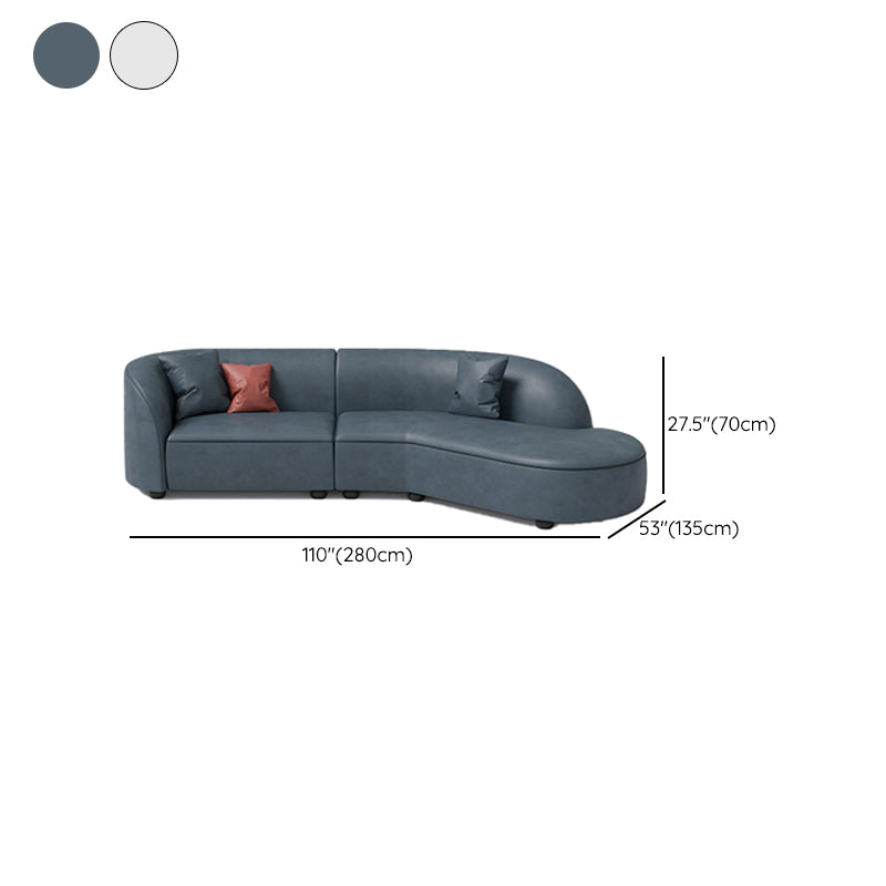 Contemporary Fabric/Faux Leather Seating Tight Back Sofa for Living Room
