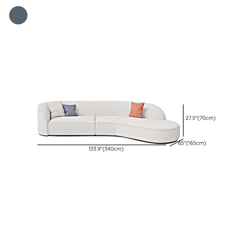 Contemporary Fabric/Faux Leather Seating Tight Back Sofa for Living Room