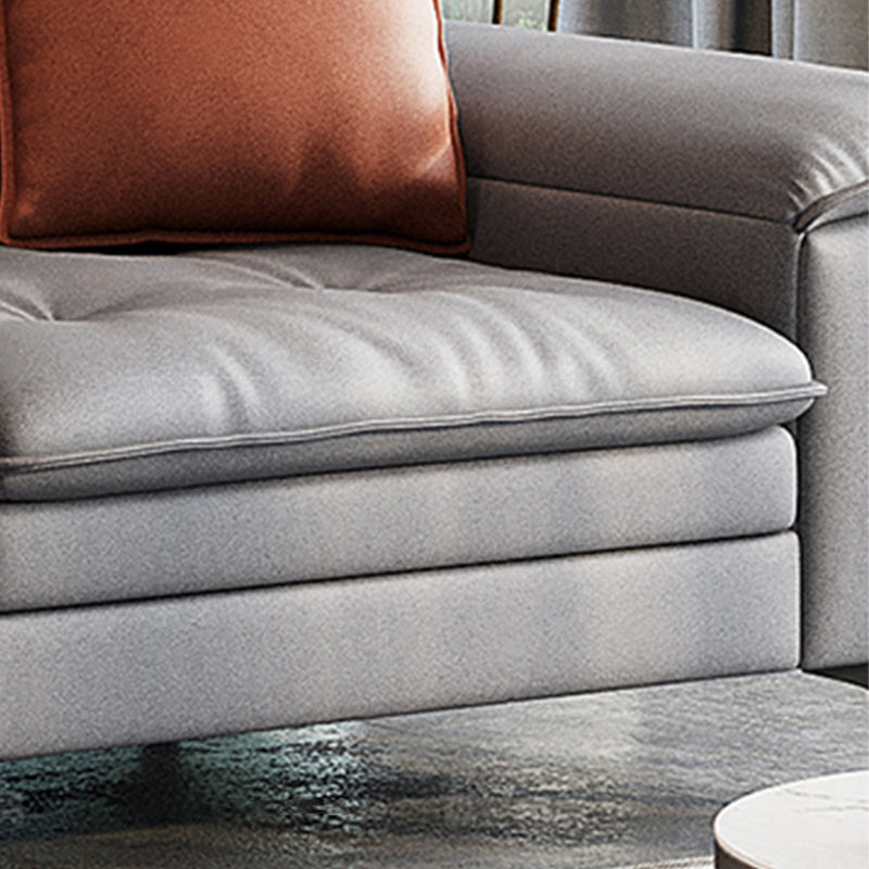 34.25 " H Faux Leather Pillow Top Arm Sofa & Chaise for Living Room