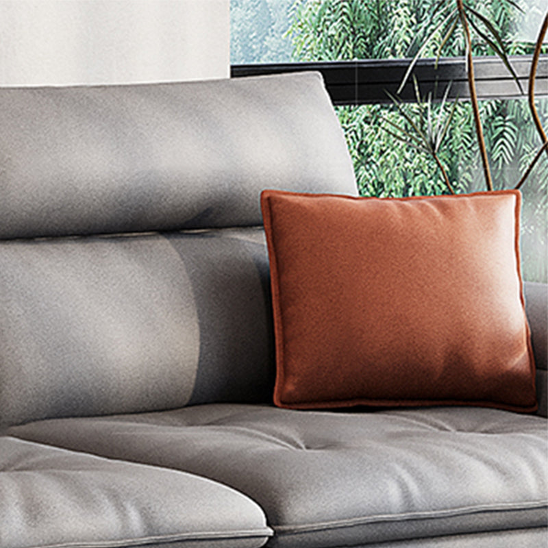 34.25 " H Faux Leather Pillow Top Arm Sofa & Chaise for Living Room