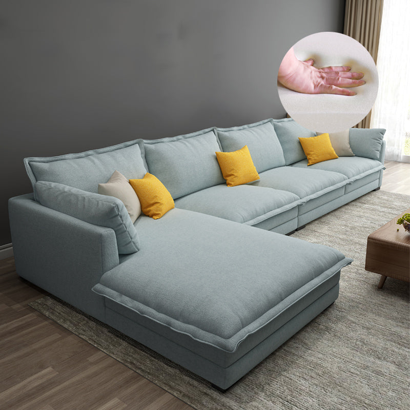 35.43 " H Cotton Blend Pillow Top Arm Sofa & Chaise for Living Room