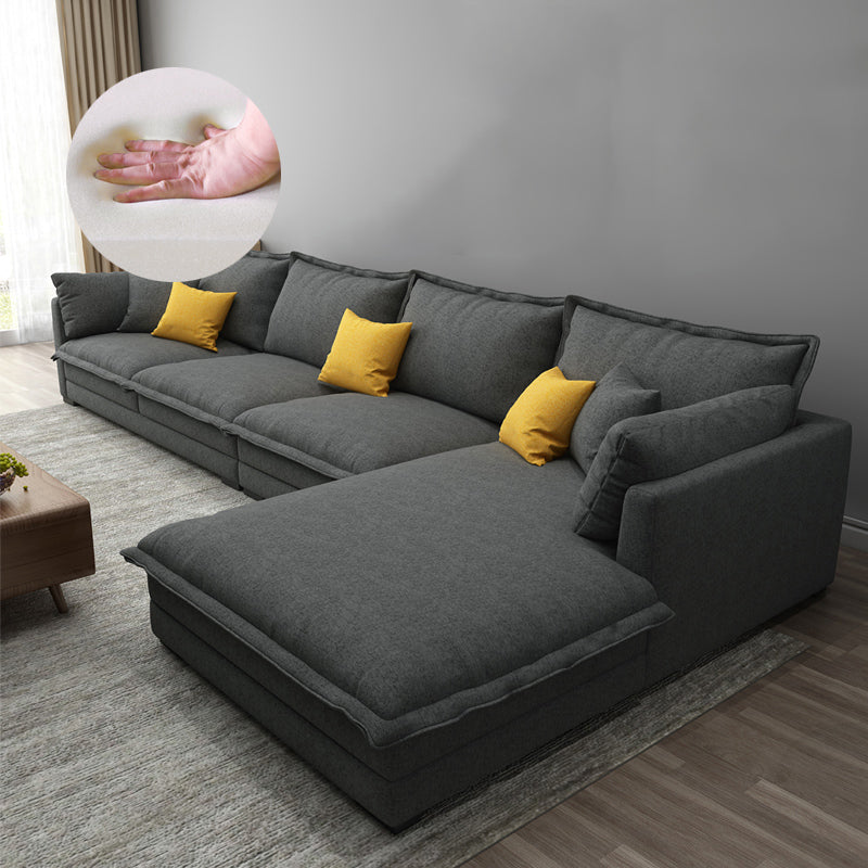 35.43 " H Cotton Blend Pillow Top Arm Sofa & Chaise for Living Room