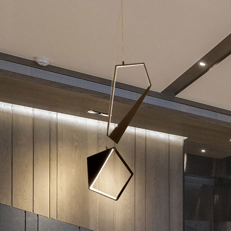 Kit de lumière suspendue géométrique noire