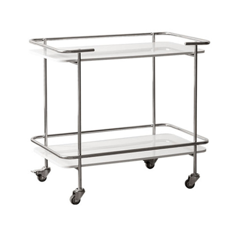 Contemporary Glass End Table with Casters Shelf Included 25.6"w Side Table