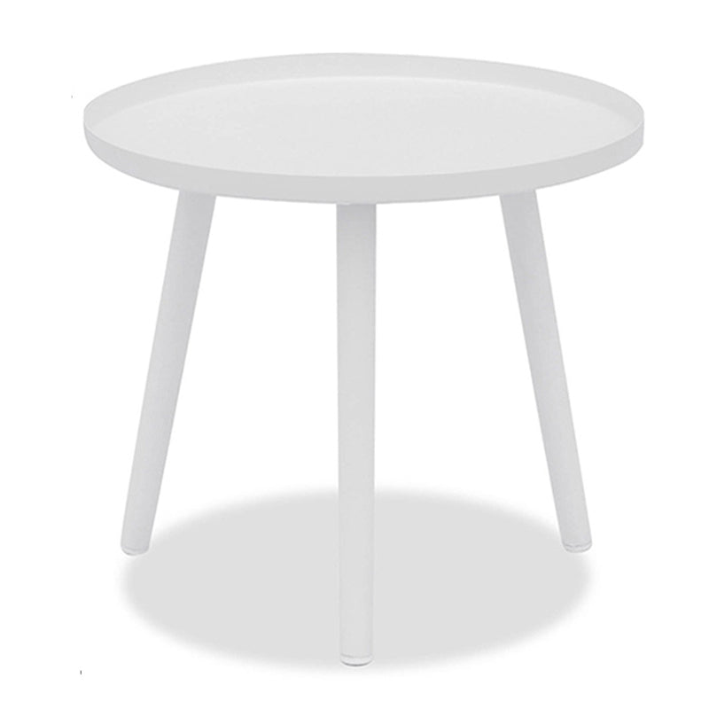 Metal Round 3 Legs End Table Minimalist Tray Top Accent Side Table