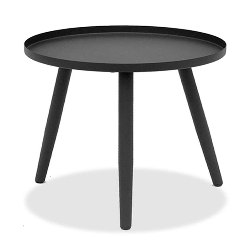 Metal Round 3 Legs End Table Minimalist Tray Top Accent Side Table