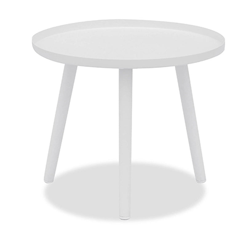 Metal Round 3 Legs End Table Minimalist Tray Top Accent Side Table