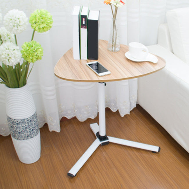 Contemporary Geometric Side End Table Metal Pedestal End Table