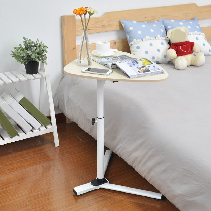 Contemporary Geometric Side End Table Metal Pedestal End Table