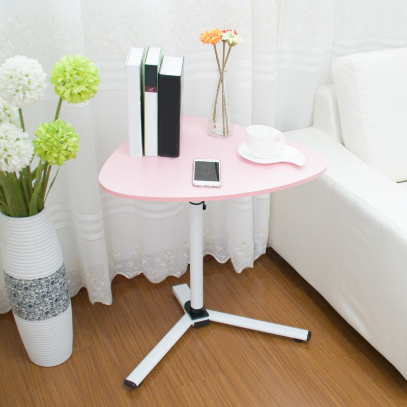 Contemporary Geometric Side End Table Metal Pedestal End Table