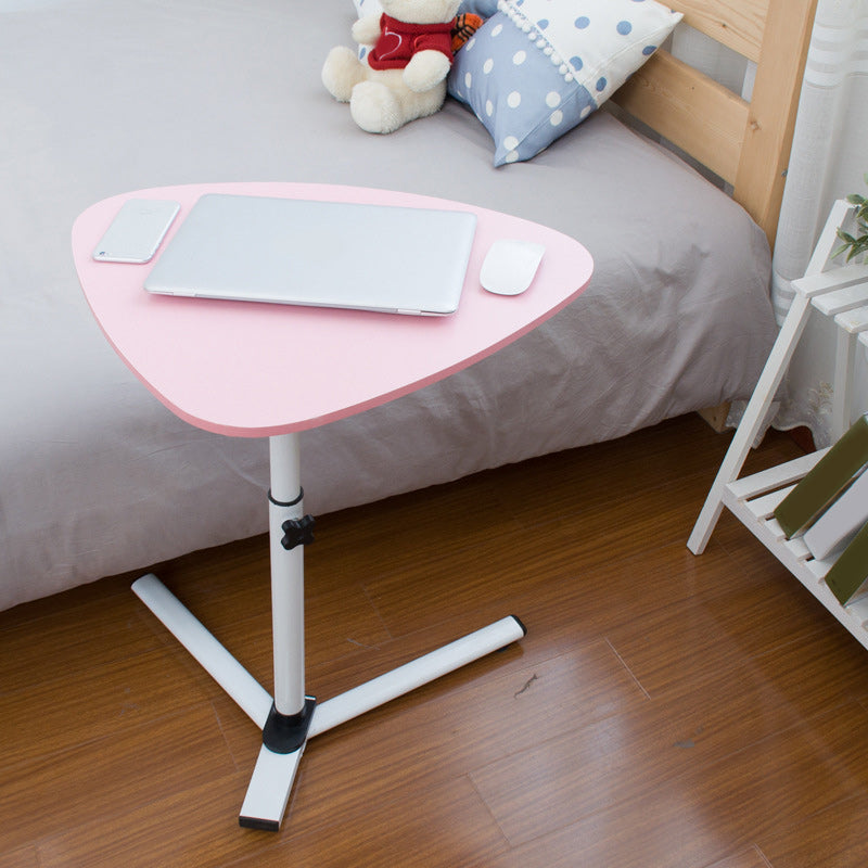 Contemporary Geometric Side End Table Metal Pedestal End Table