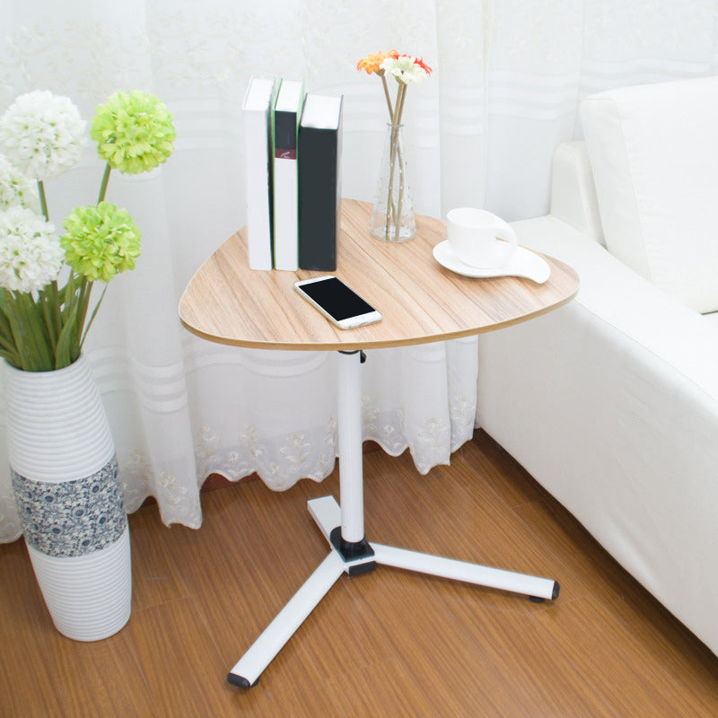 Contemporary Geometric Side End Table Metal Pedestal End Table