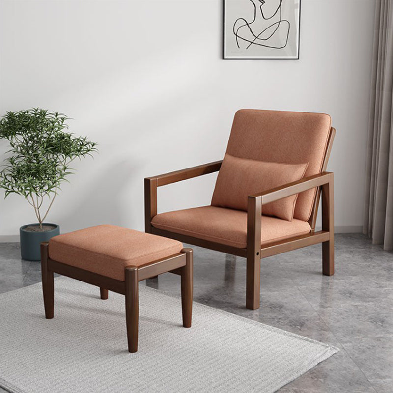 Linen Arm Chair 28.34" Wide Solid Wood Frame Chair for Bedroom