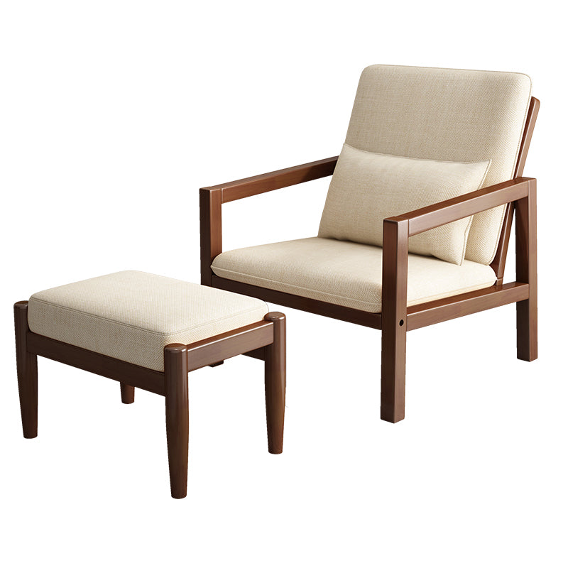 Linen Arm Chair 28.34" Wide Solid Wood Frame Chair for Bedroom
