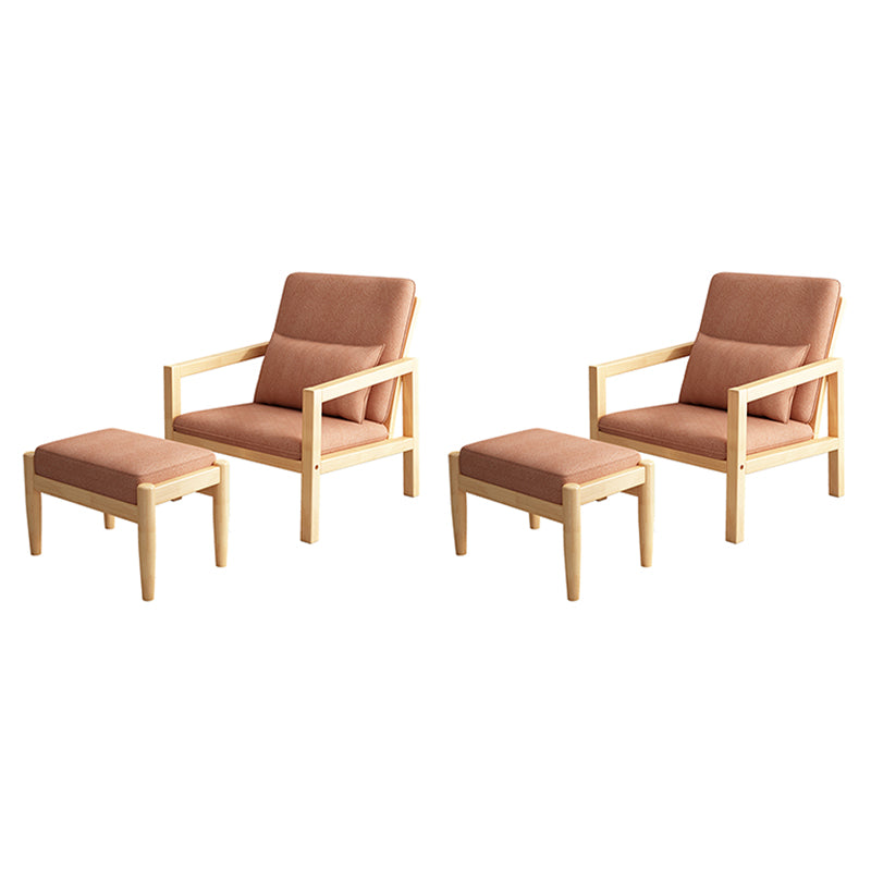 Linen Arm Chair 28.34" Wide Solid Wood Frame Chair for Bedroom