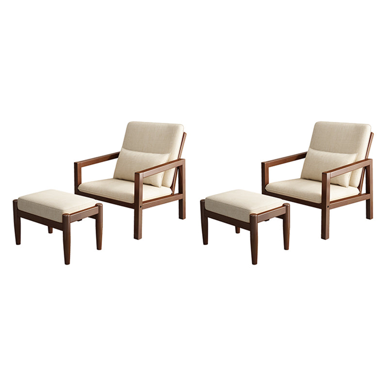 Linen Arm Chair 28.34" Wide Solid Wood Frame Chair for Bedroom