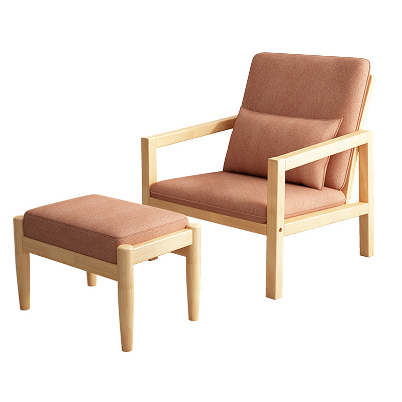 Linen Arm Chair 28.34" Wide Solid Wood Frame Chair for Bedroom