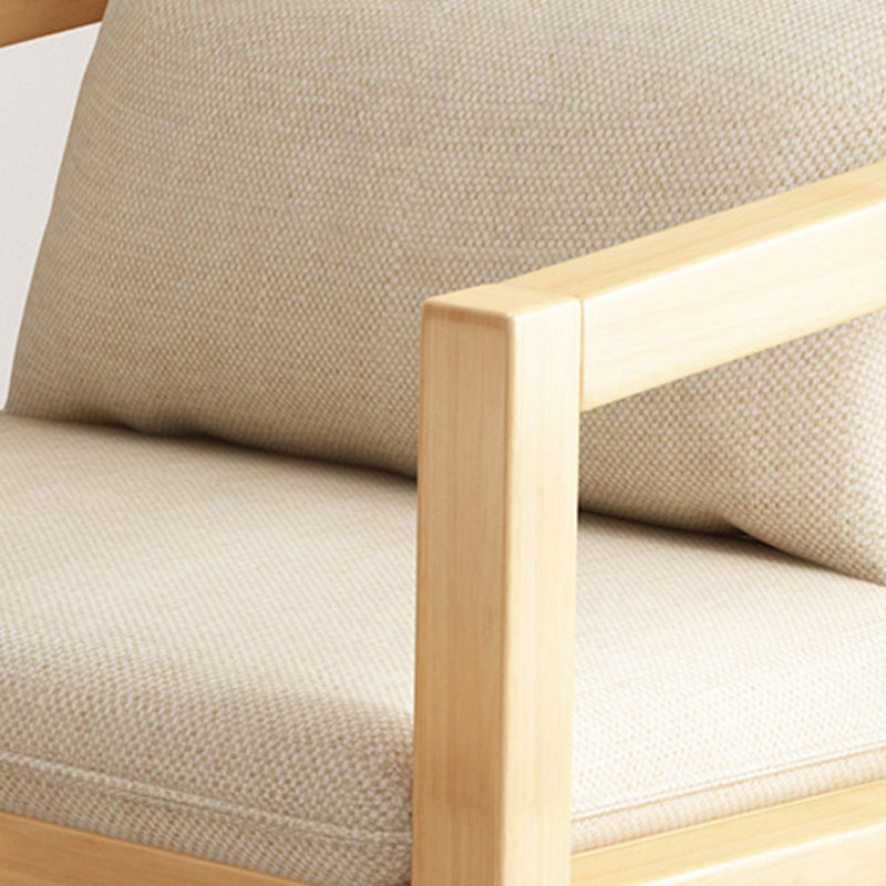 Linen Arm Chair 28.34" Wide Solid Wood Frame Chair for Bedroom