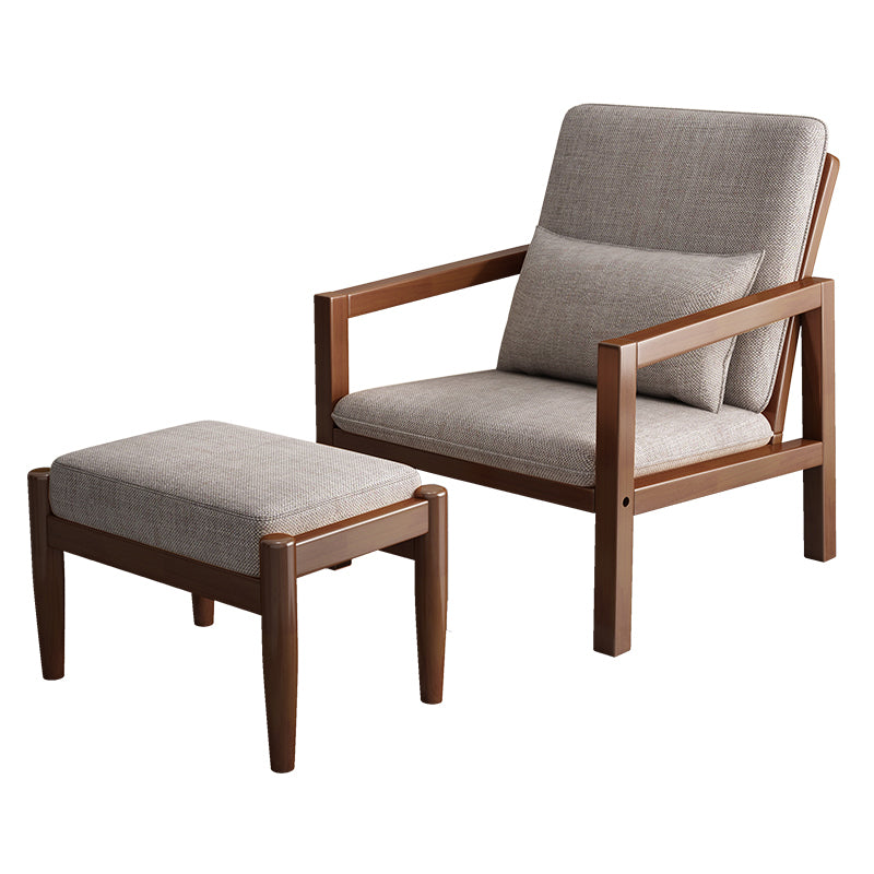 Linen Arm Chair 28.34" Wide Solid Wood Frame Chair for Bedroom