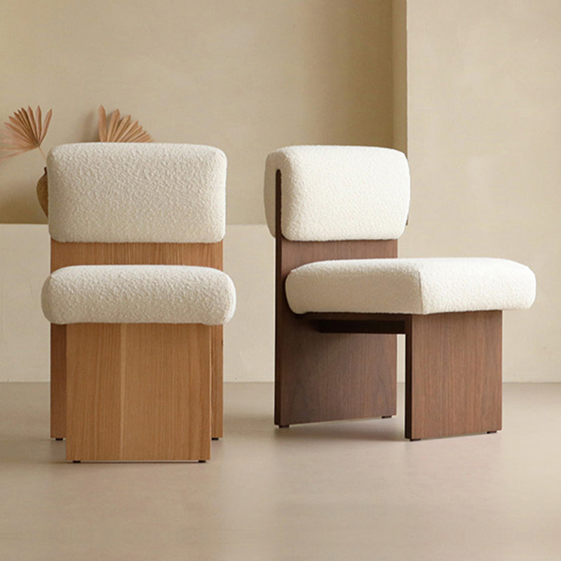 21.25" Wide Armless Chair Solid Wood Frame Chair for Bedroom