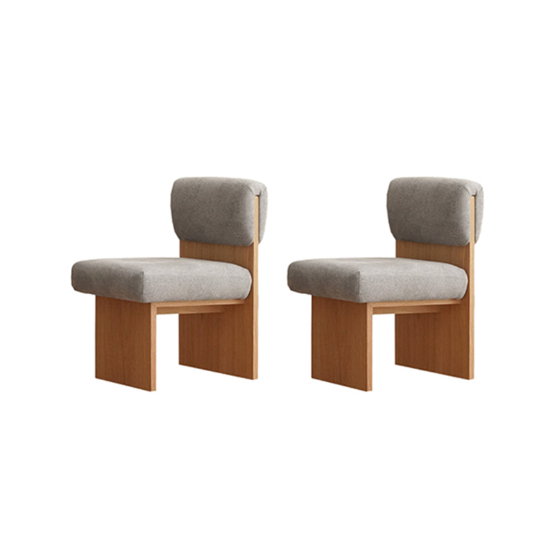 21.25" Wide Armless Chair Solid Wood Frame Chair for Bedroom