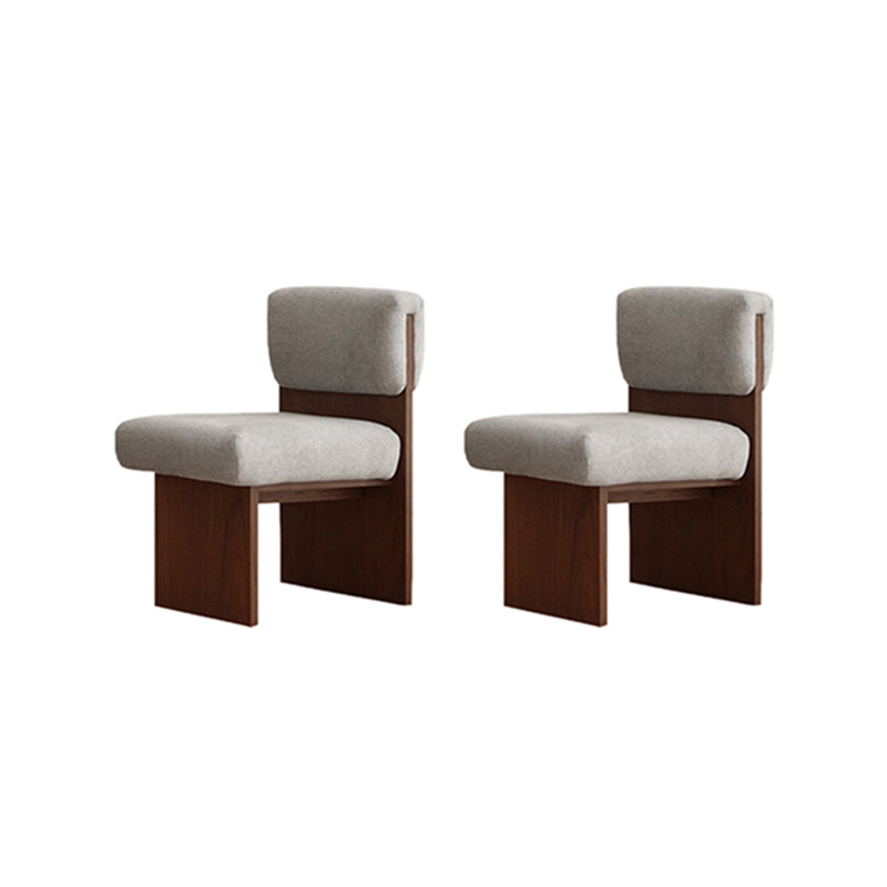 21.25" Wide Armless Chair Solid Wood Frame Chair for Bedroom