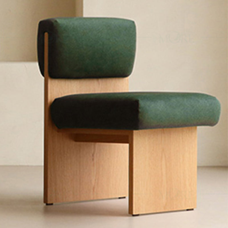 21.25" Wide Armless Chair Solid Wood Frame Chair for Bedroom