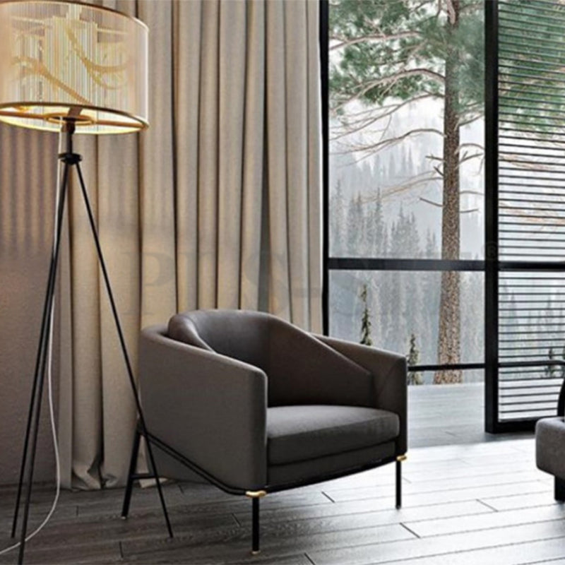 29.52" Wide Barrel Chair Arms Included Barrel Accent Chair with Basic Four Leg