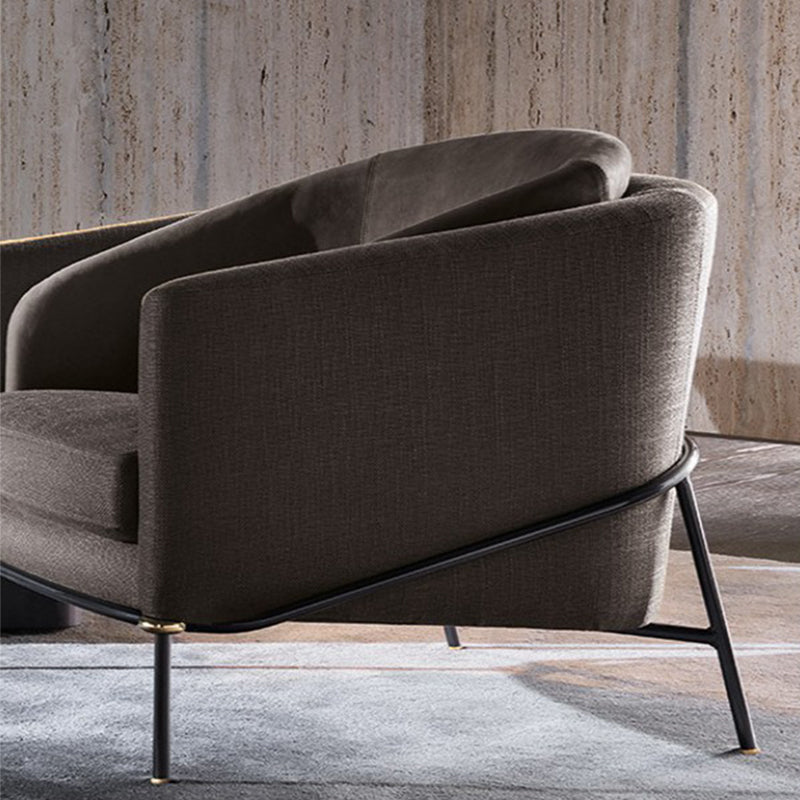 29.52" Wide Barrel Chair Arms Included Barrel Accent Chair with Basic Four Leg