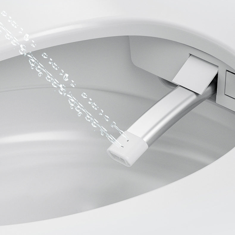 Contemporary 1-Piece Bidet Toilet Floor Mounted Round Toilet Bowl for Washroom