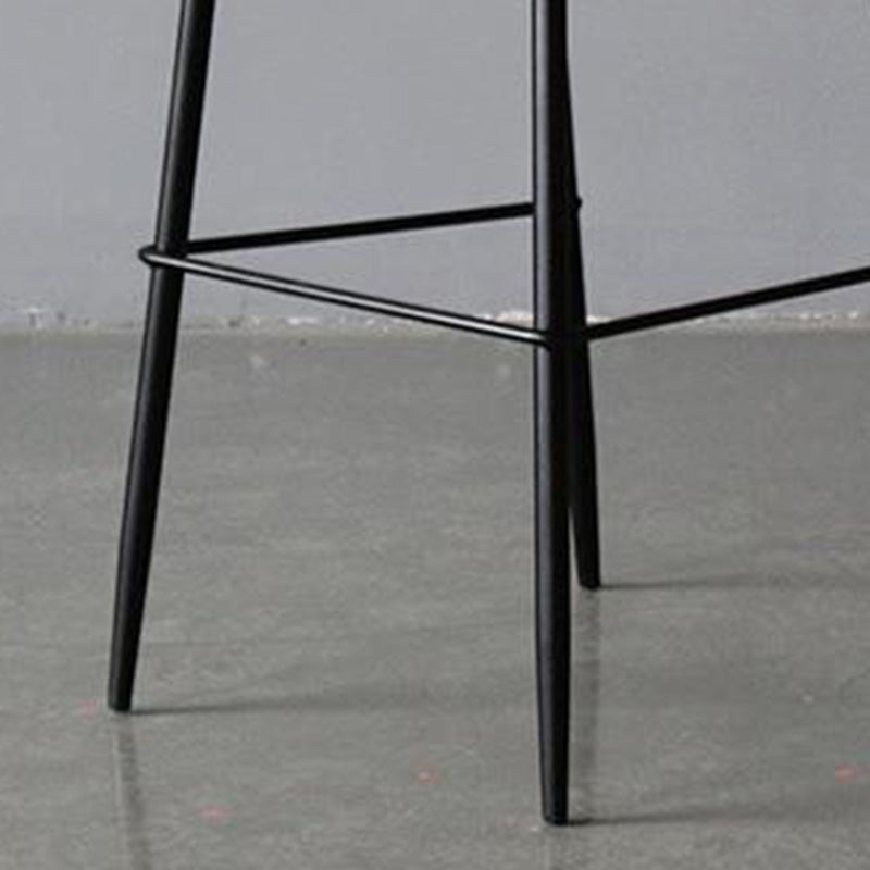 Industrial Faux Leather Bar Stool Patio Bar Stool with Metal Legs