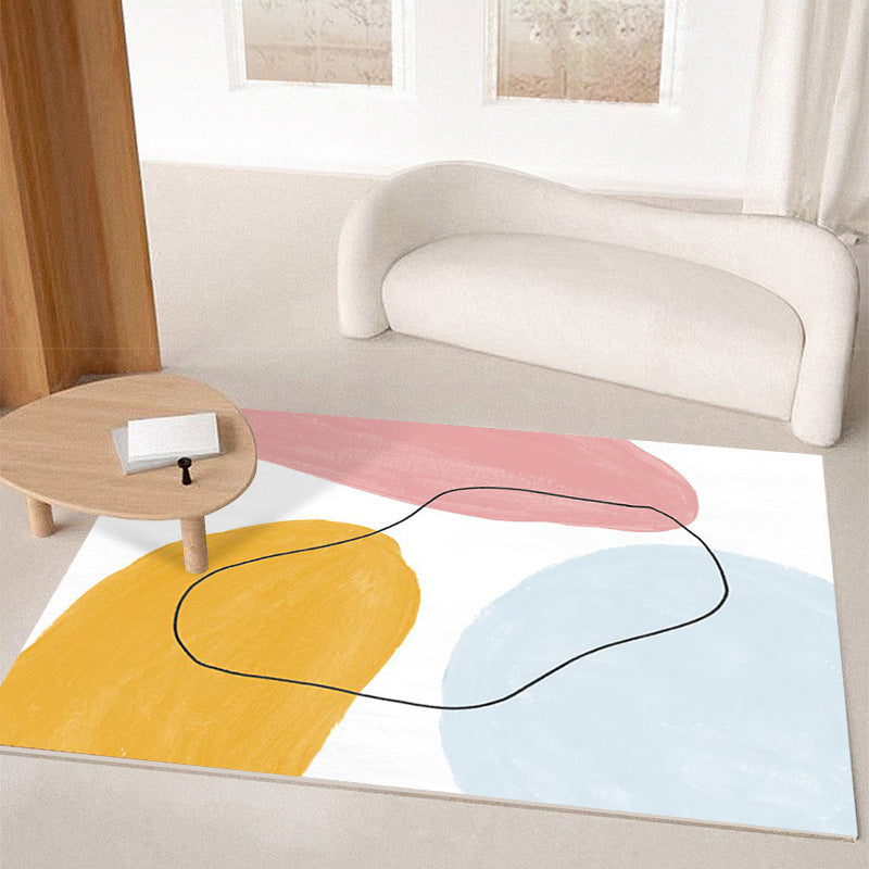 Modern Brown Rug Polyester Color Piece Rug Washable Rug for Home Decor
