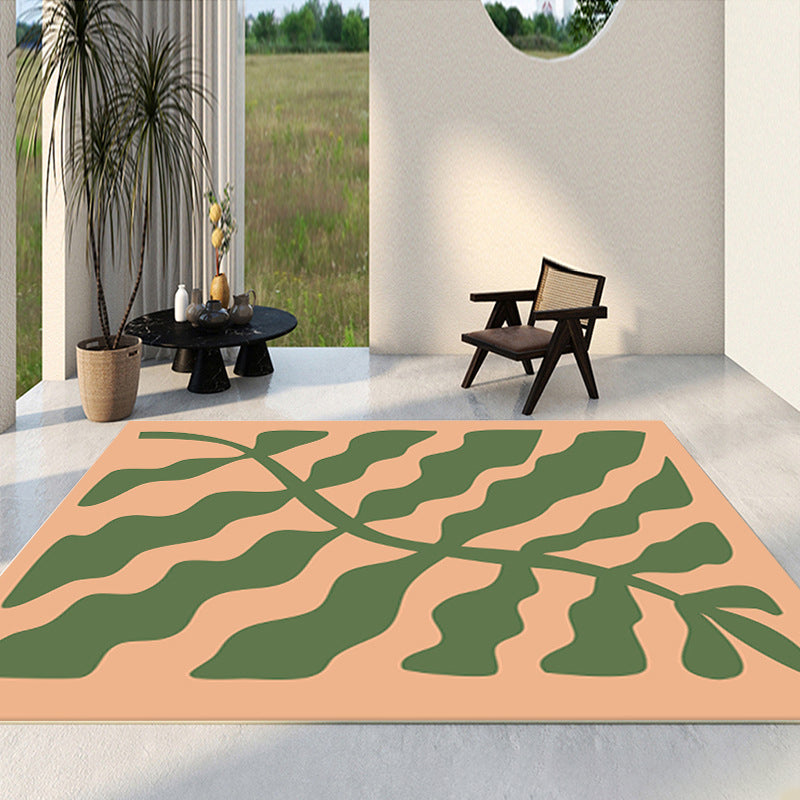 Modern Orange Rug Pattern Graphic Rug Washable Indoor Rug for Home Decor