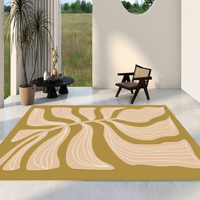 Modern Orange Rug Pattern Graphic Rug Washable Indoor Rug for Home Decor