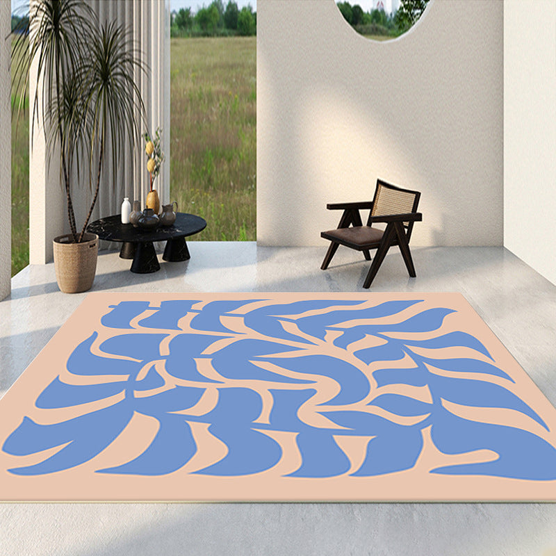 Modern Orange Rug Pattern Graphic Rug Washable Indoor Rug for Home Decor