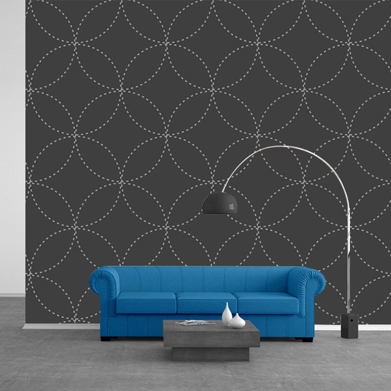 Illustration Stain Resistant Wallpaper Abstract Style Living Room Wall Mural