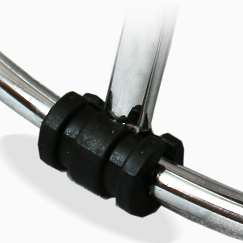 Linen Blend Ottoman Metal Frame Round Upholstered Contemporary Solid Pouf