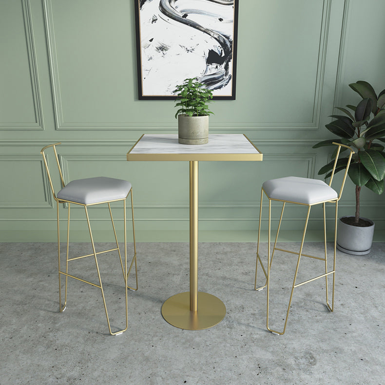 Modern Bar Table Dining Table with Pedestal Base for Kitchen Living Room