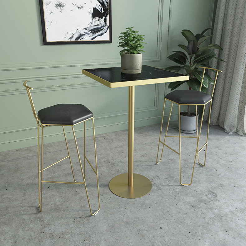 Modern Bar Table Dining Table with Pedestal Base for Kitchen Living Room
