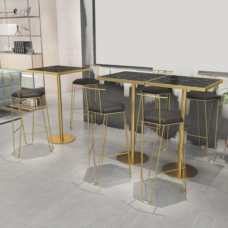 Modern Bar Table Dining Table with Pedestal Base for Kitchen Living Room